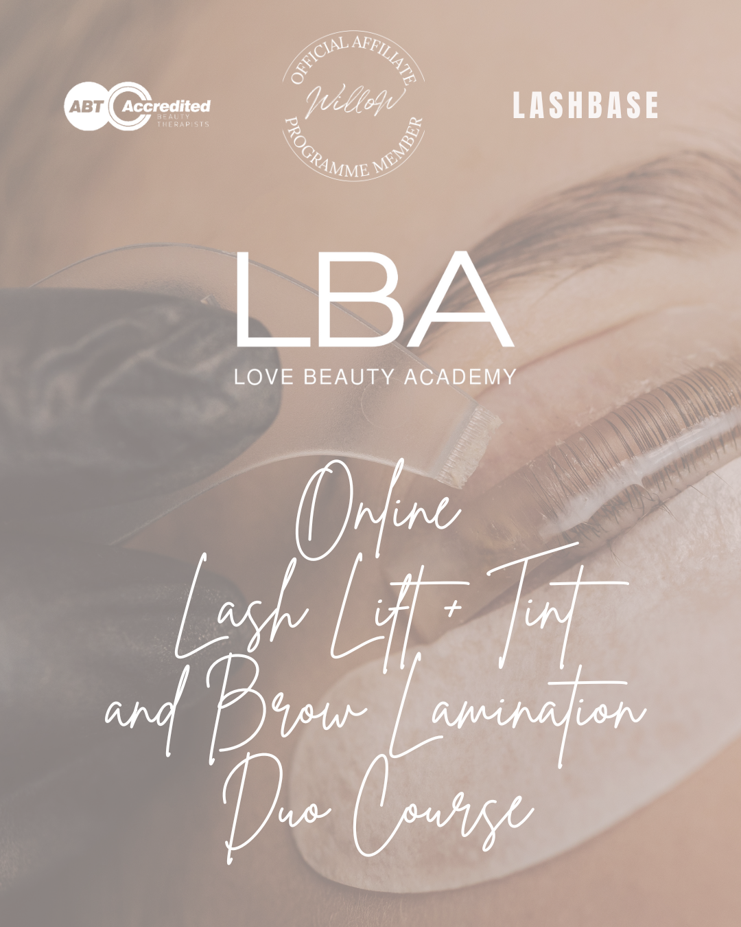 Online Lash Lift + Brow Lamination Course Duo