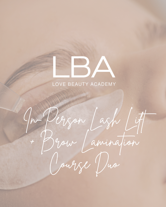 In Person Lash Lift + Brow Lamination Course Duo